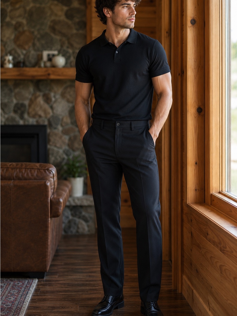 English Laundry Black Dress Trousers